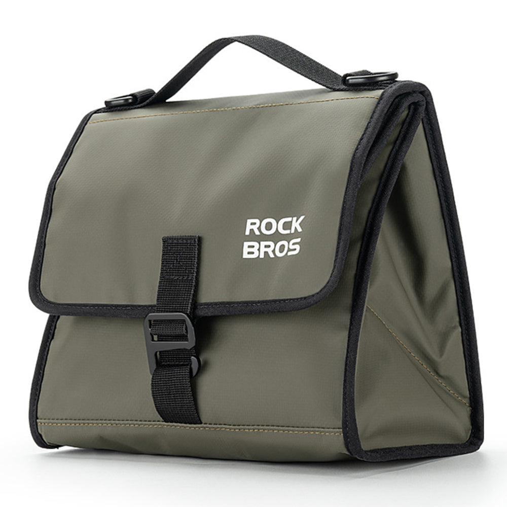 ROCKBROS W010 For Brompton Bicycle Front Bag Aluminum Film Lining Food Storage Bag