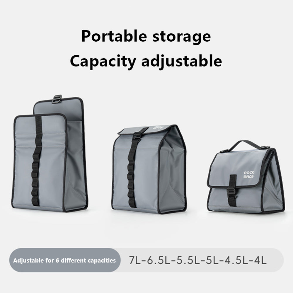 ROCKBROS W010 For Brompton Bicycle Front Bag Aluminum Film Lining Food Storage Bag