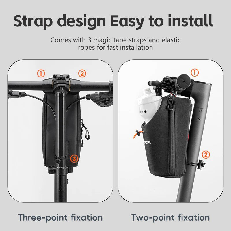 ROCKBROS P002 Bike Front Water Bottle Bag for Folding Bike / Skateboard / Mountain Bike