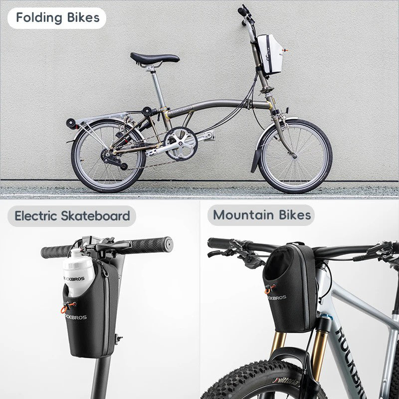 ROCKBROS P002 Bike Front Water Bottle Bag for Folding Bike / Skateboard / Mountain Bike
