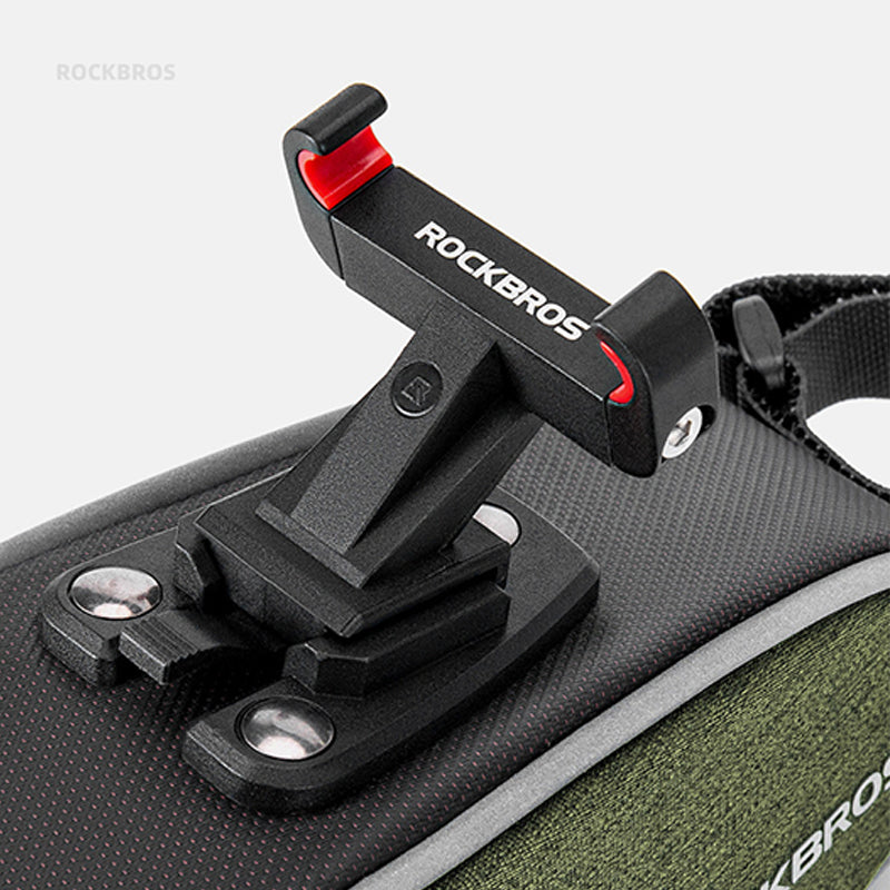 ROCKBROS C52-1 0.45L Bike Seatpost Rear Storage Pouch Bicycle Saddle Bag, Bracket Type
