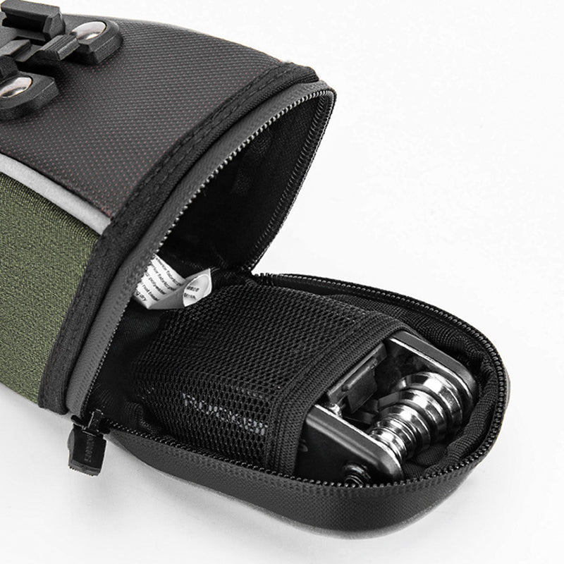 ROCKBROS C52-1 0.45L Bike Seatpost Rear Storage Pouch Bicycle Saddle Bag, Bracket Type