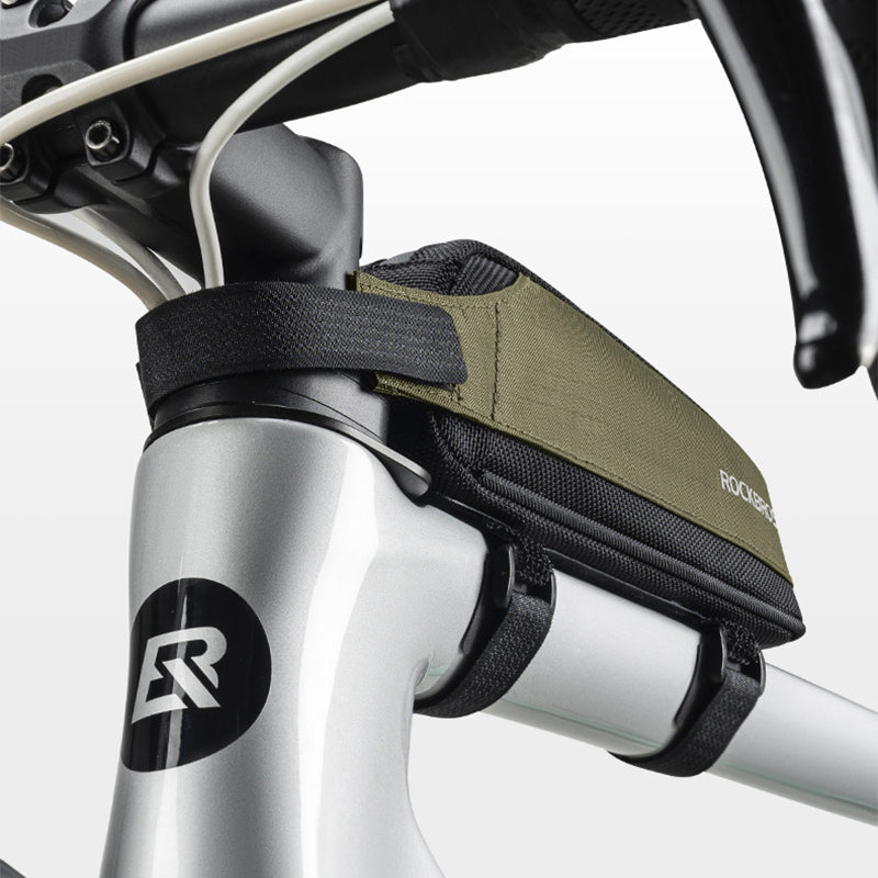 ROCKBROS 30120081001 1.4L Large Capacity Bike Front Beam Bag Reflective Bicycle Tube Bag, Lower