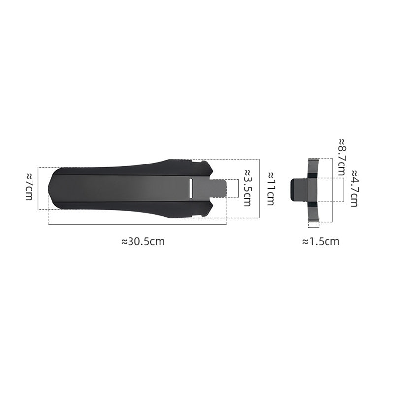 ROCKBROS 30130050001 0.8L Bicycle Saddle Bag with Mudguard Bike Seatpost Rear Storage Pouch