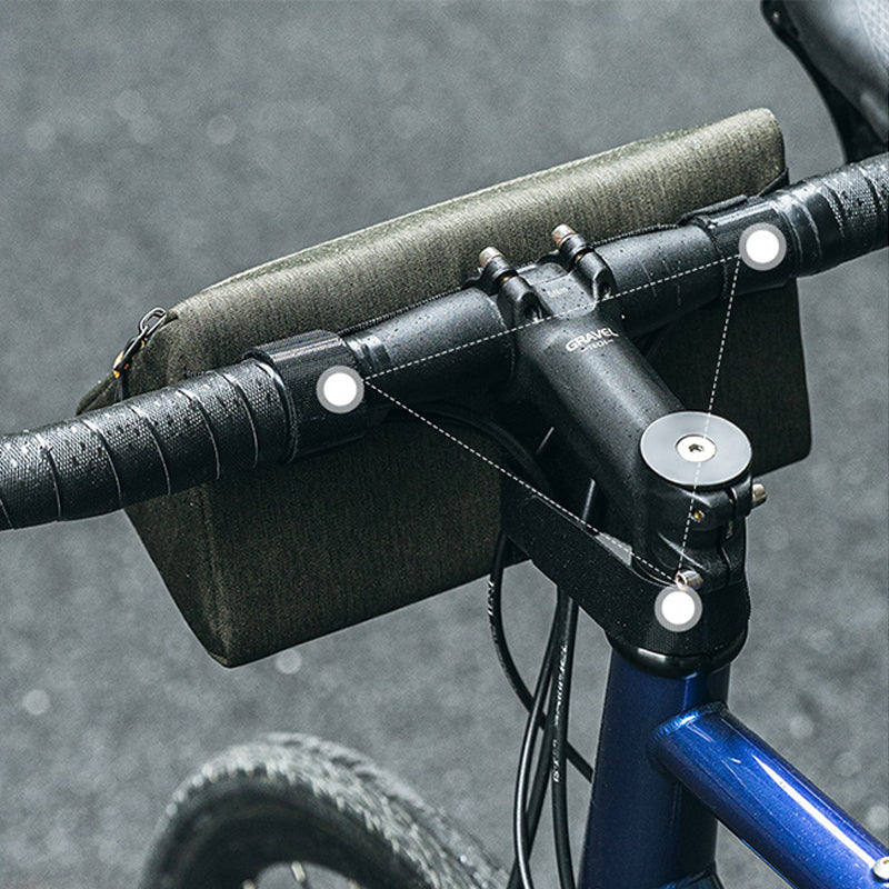 ROCKBROS 1.3L Triangle Bicycle Front Beam Bag Polyester Storage Pouch for Bike