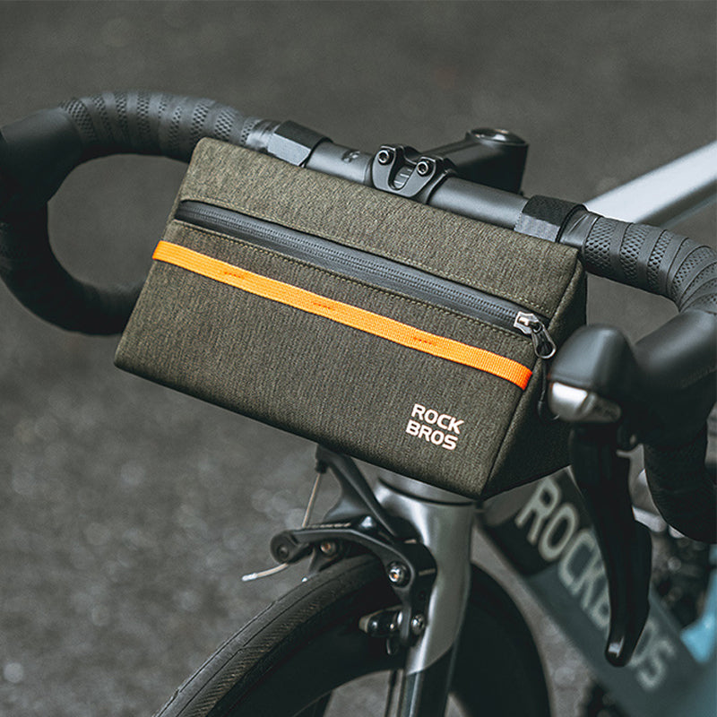 ROCKBROS 1.3L Triangle Bicycle Front Beam Bag Polyester Storage Pouch for Bike