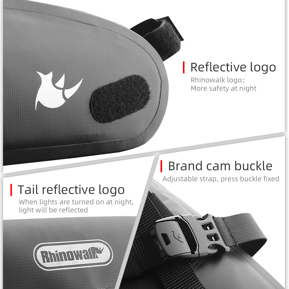 RHINOWALK TF552 4L Outdoor Bicycle Saddle Bag Waterproof MTB Road Bike Tail Bag