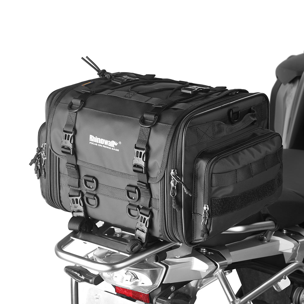 RHINOWALK MTR4045 45L 1680D Polyester Motorcycle Rear Storage Bag Motorbike Rack Pannier Pack