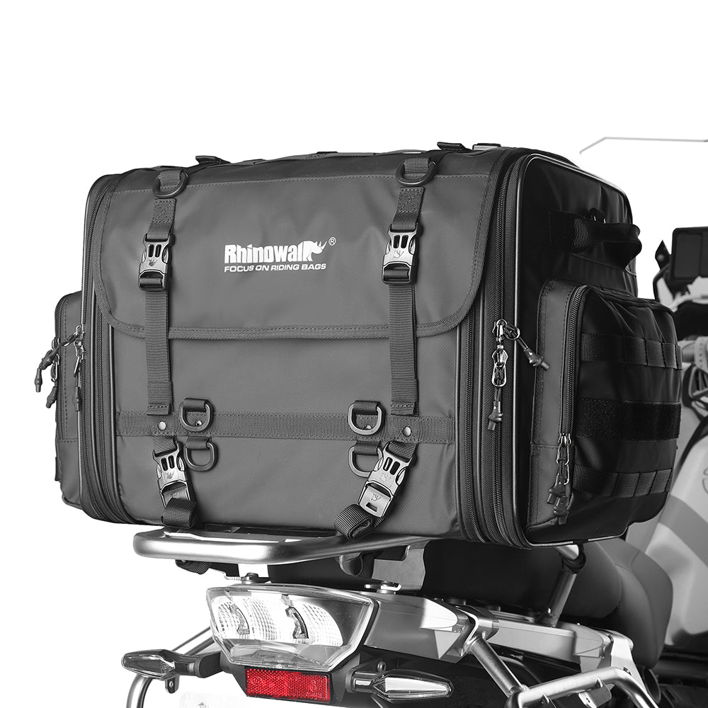RHINOWALK MTR4045 45L 1680D Polyester Motorcycle Rear Storage Bag Motorbike Rack Pannier Pack