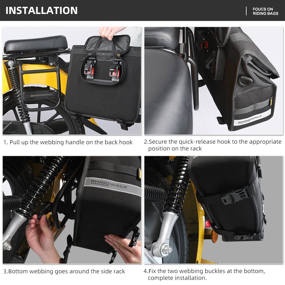 RHINOWALK MTR2013 Outdoor Bicycle Front Frame Storage Bag 13L Polyester Bicycle Front Handlebar Bag