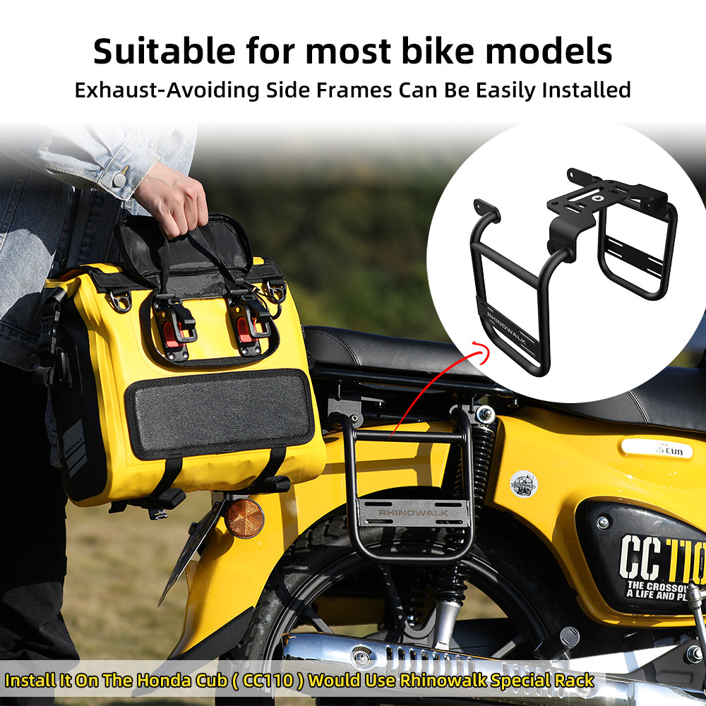 RHINOWALK MTR2030 Waterproof Polyester Motorcycle Quick Release Side Bag