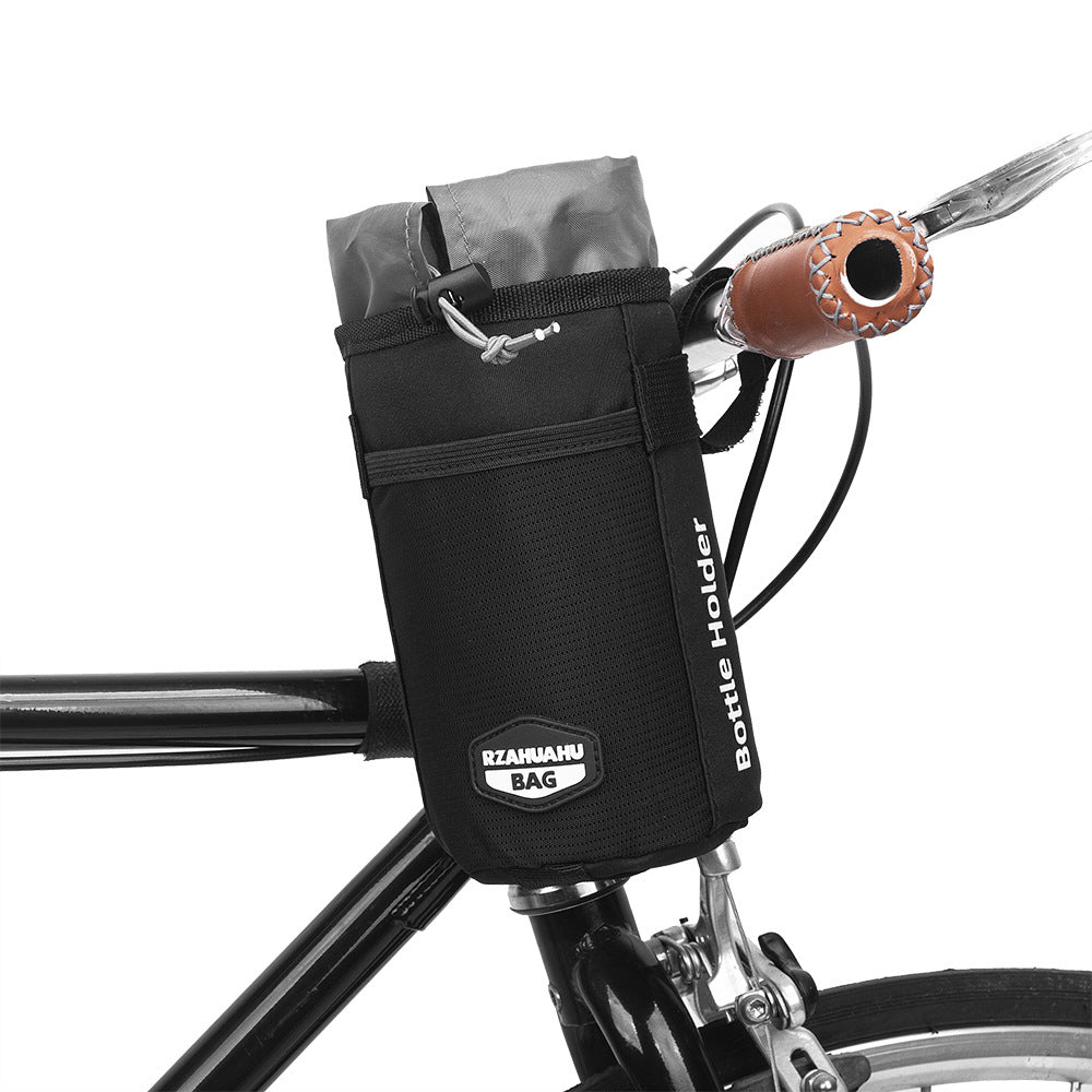 RZAHUAHU YA468 Polyester Bike Handlebar Bag Thermal Water Bottle Holder Pouch for Baby Stroller