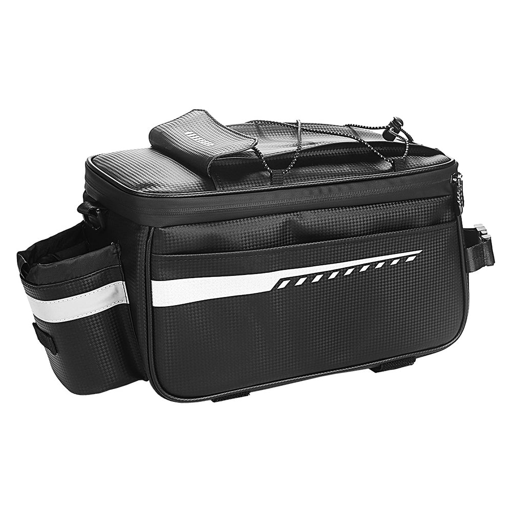 RZAHUAHU YA415 PU Leather Bike Trunk Bag MTB Rack Bag Sling Bag Handbag Shoulder Bag