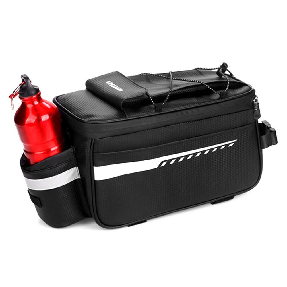 RZAHUAHU YA415 PU Leather Bike Trunk Bag MTB Rack Bag Sling Bag Handbag Shoulder Bag