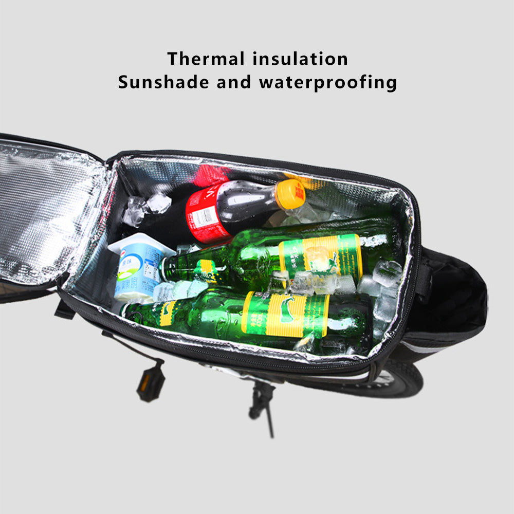 RZAHUAHU YA415 PU Leather Bike Trunk Bag MTB Rack Bag Sling Bag Handbag Shoulder Bag