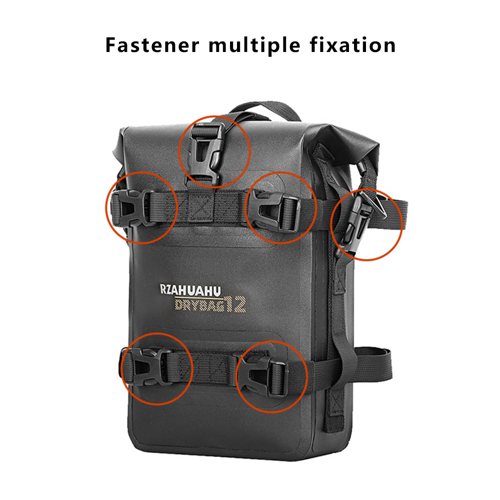 RZAHUAHU 556 Polyester+TPU Motorcycle Crash Bar Frame Bag Motorbike Side Saddle Bag