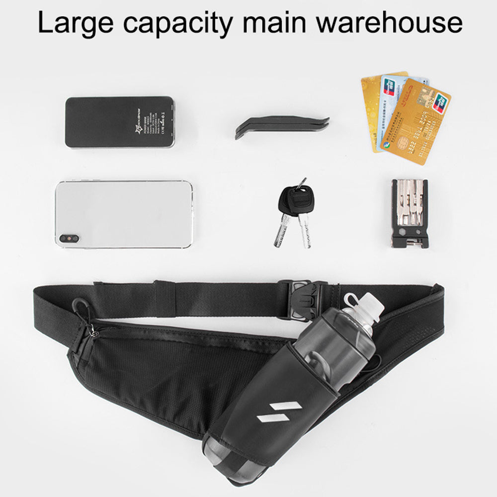 Outdoor Bike Cycling Water Bottle Bag Lightweight Cloth Crossbody Bag Waist Pack