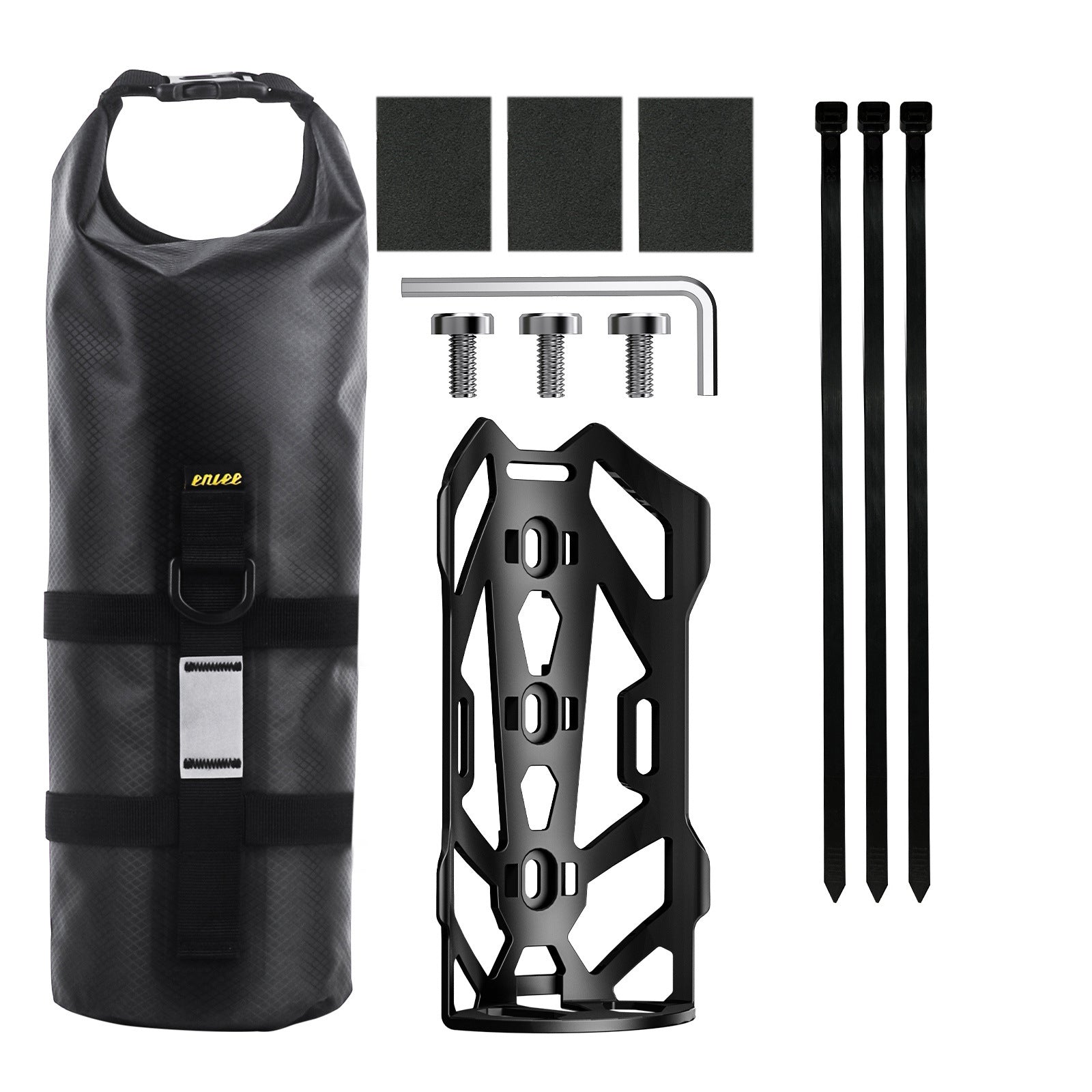 ENLEE 5L Bike Front Frame Bag+Fixed Base Waterproof TPU Composite Cloth Bike Accessories Pouch Storage
