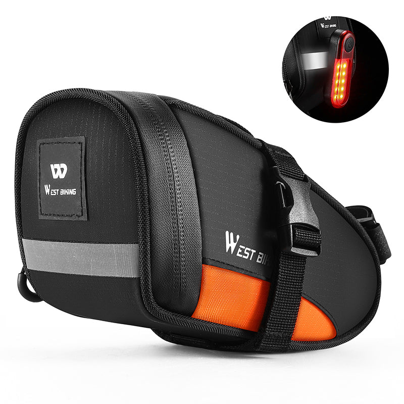 WEST BIKING YP0707363 Outdoor Bicycle Tail Bag 1.2L Waterproof Bicycle Saddle Bag