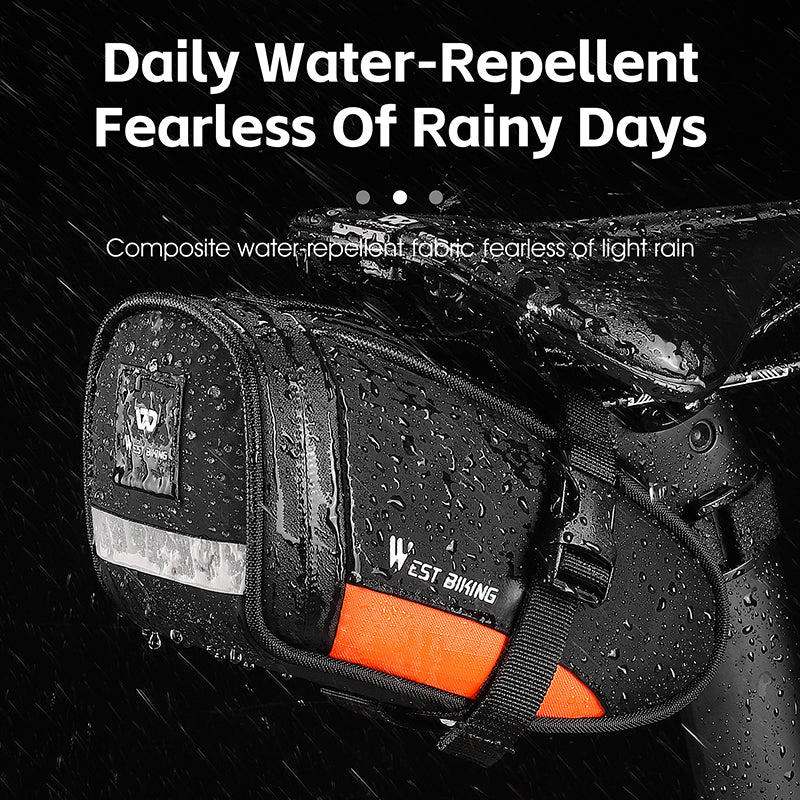 WEST BIKING YP0707363 Outdoor Bicycle Tail Bag 1.2L Waterproof Bicycle Saddle Bag