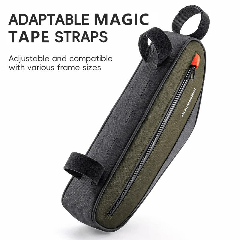 ROCKBROS 066 1.7L Cycling Reflective Polyester+PU Triangle Bicycle Top Tube Bag