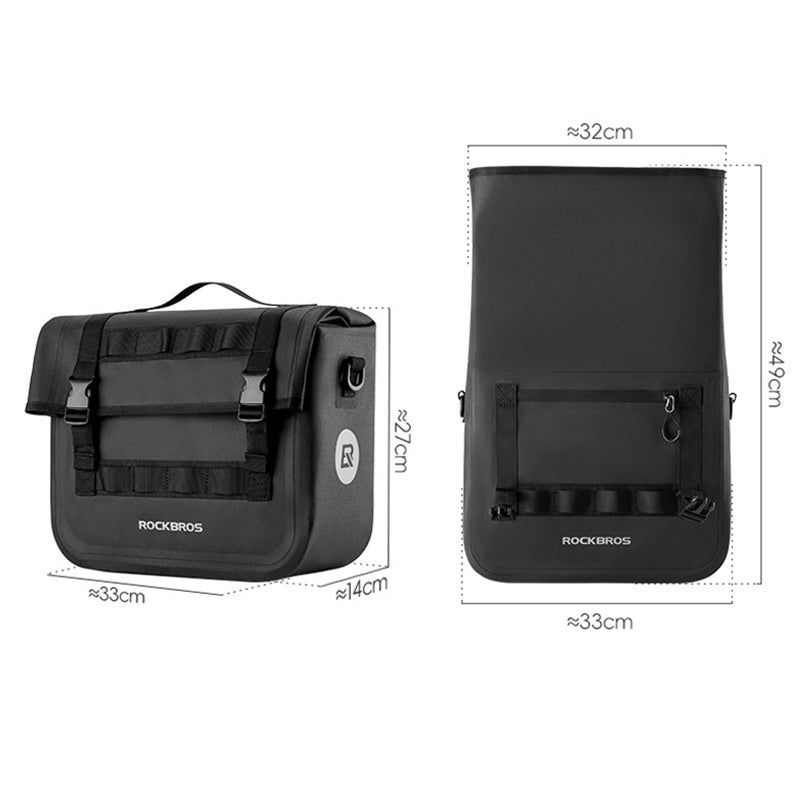 ROCKBROS AS-127 600D Polyester Bicycle Rear Rack Storage Bag MTB Road Bike Tail Pack