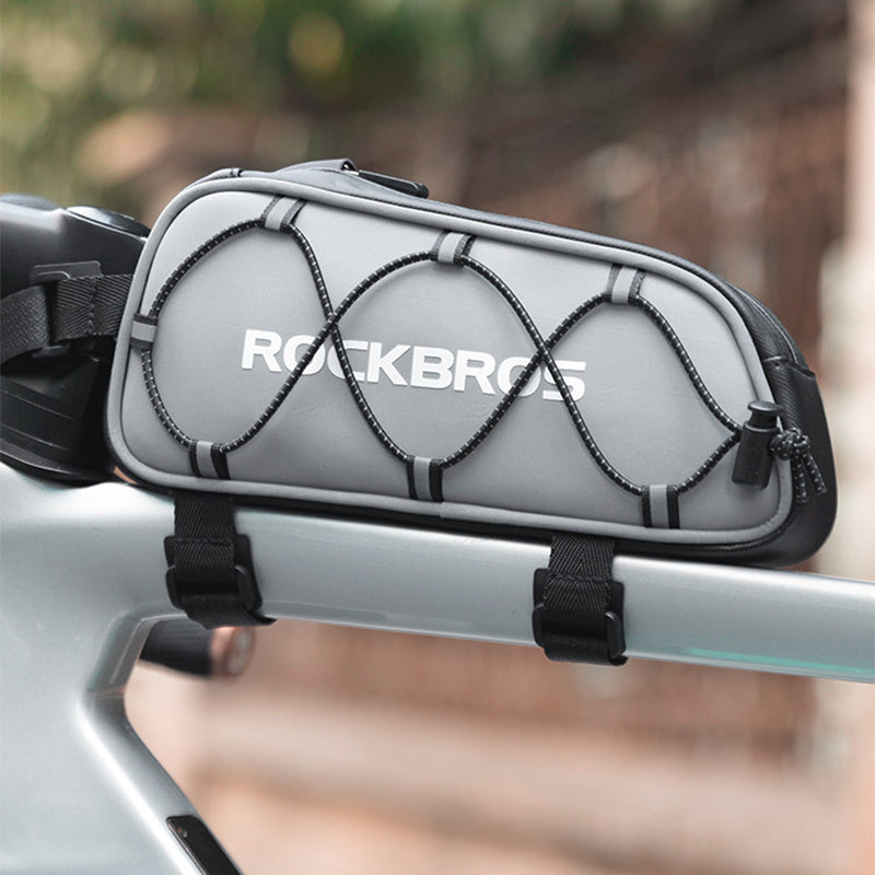 ROCKBROS 039-1 Polyester Bicycle Tube Bag Reflective Design MTB Bike Frame Bag