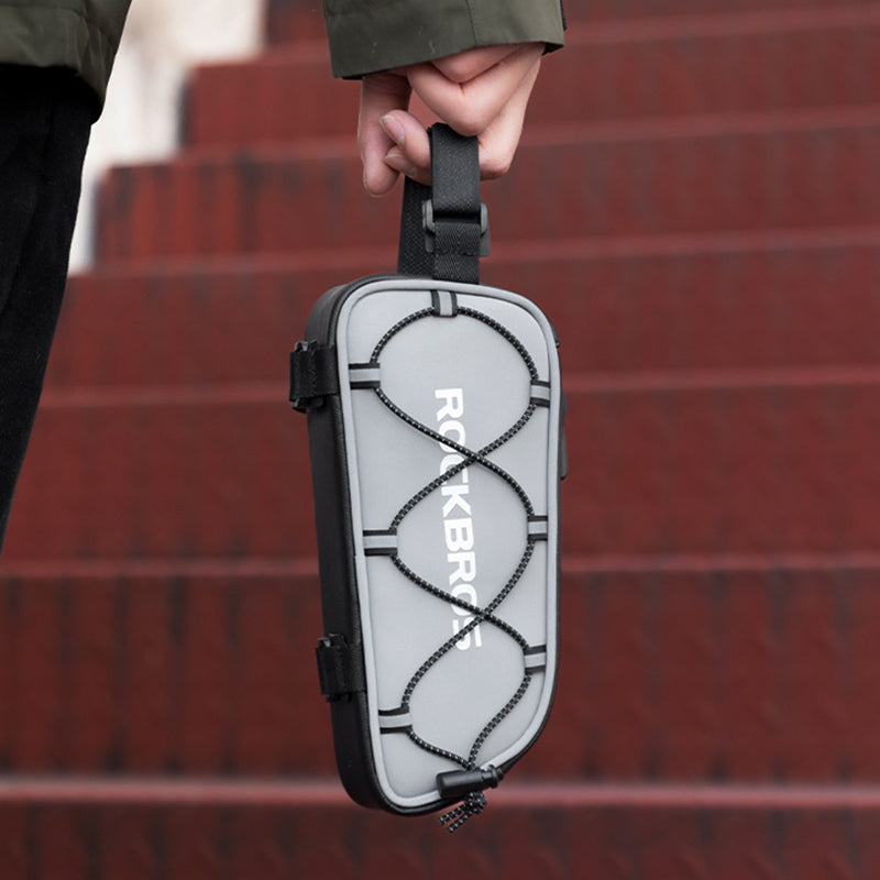 ROCKBROS 039-1 Polyester Bicycle Tube Bag Reflective Design MTB Bike Frame Bag