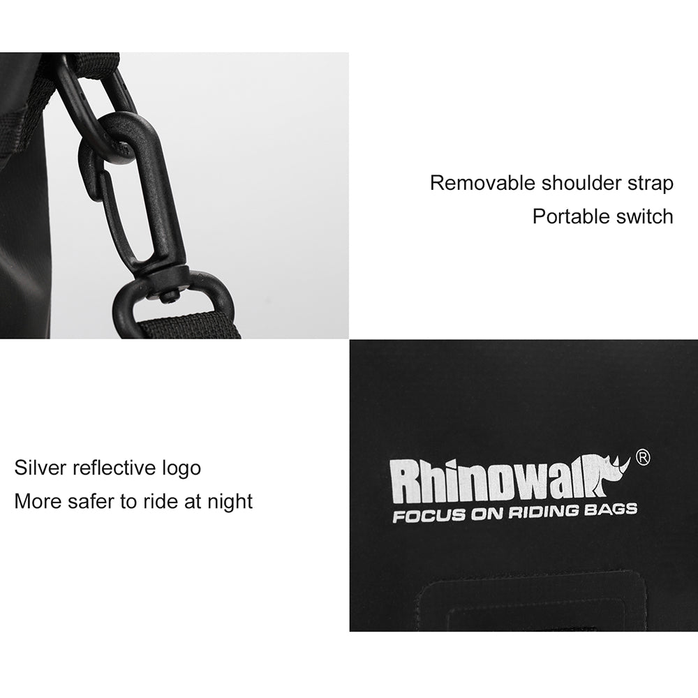 RHINOWALK F80 3.5L Motorcycle Bag Waterproof Storage Pouch with Shoulder Strap