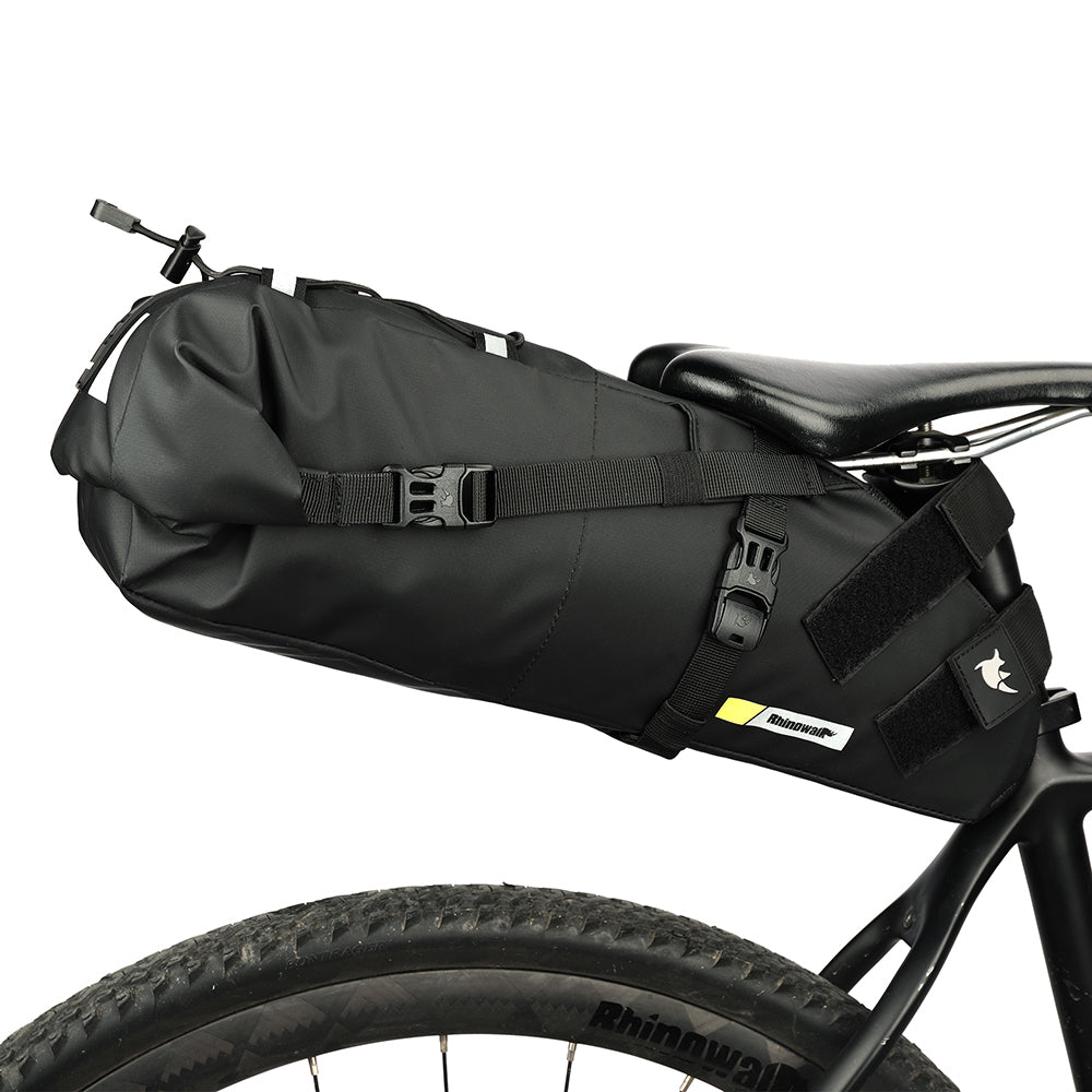 RHINOWALK RK5110 10L Bike Rear Saddle Bag PVC Polyester Waterproof Bicycle Tail Storage Bag