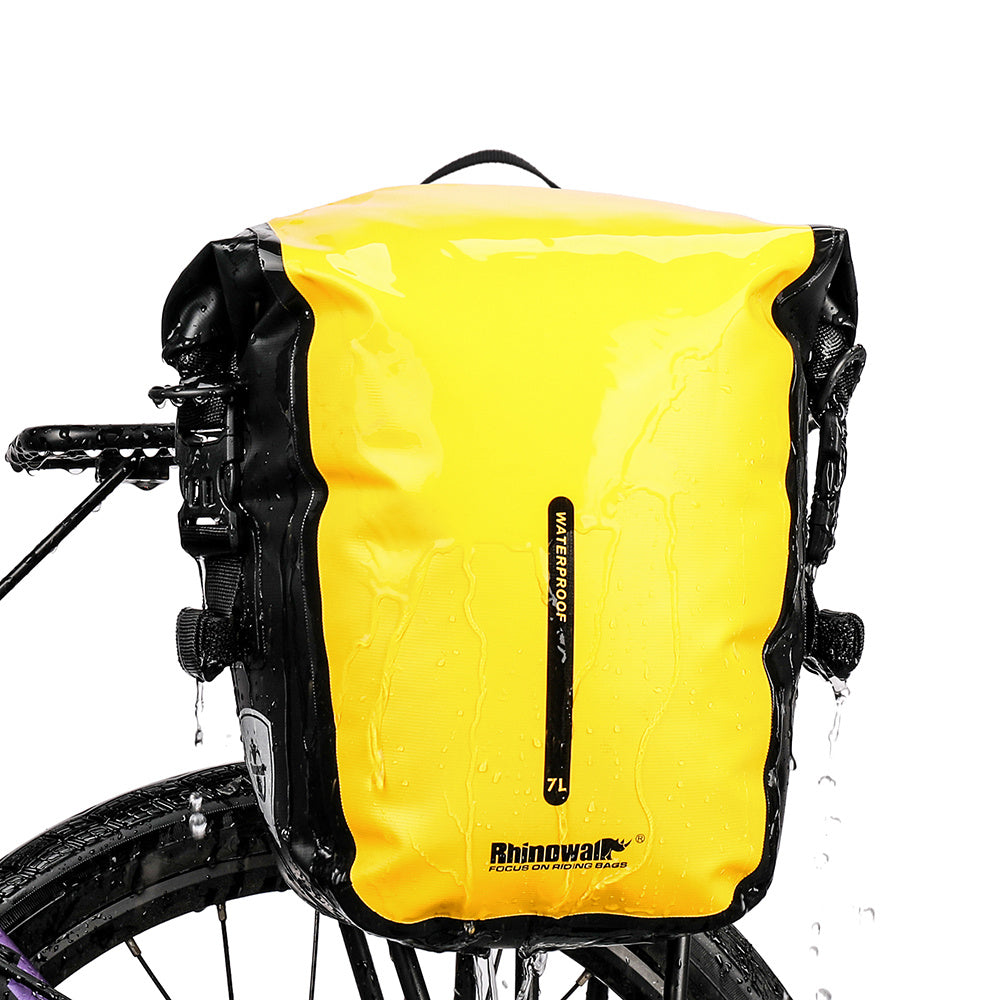 RHINOWALK RK6202 7L Bike Bag PVC+Mesh Cloth Bicycle Rear Seat Bag Saddle Bag