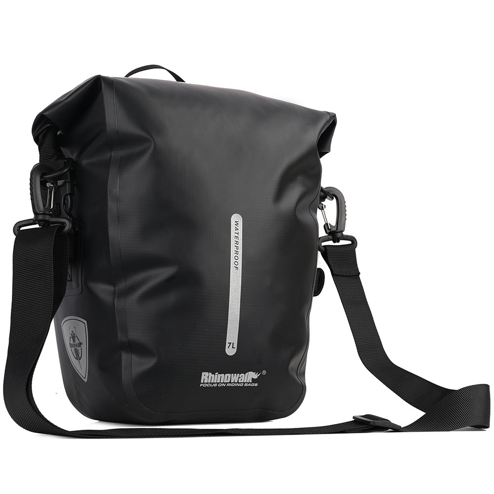 RHINOWALK RK6202 7L Bike Bag PVC+Mesh Cloth Bicycle Rear Seat Bag Saddle Bag