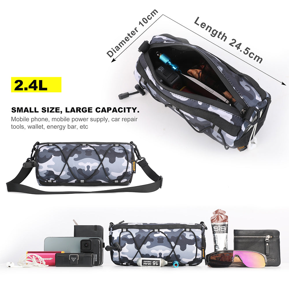 RHINOWALK RK9103 Bicycle Handlebar Bag 900D Polyester Bike Front Tube Bag
