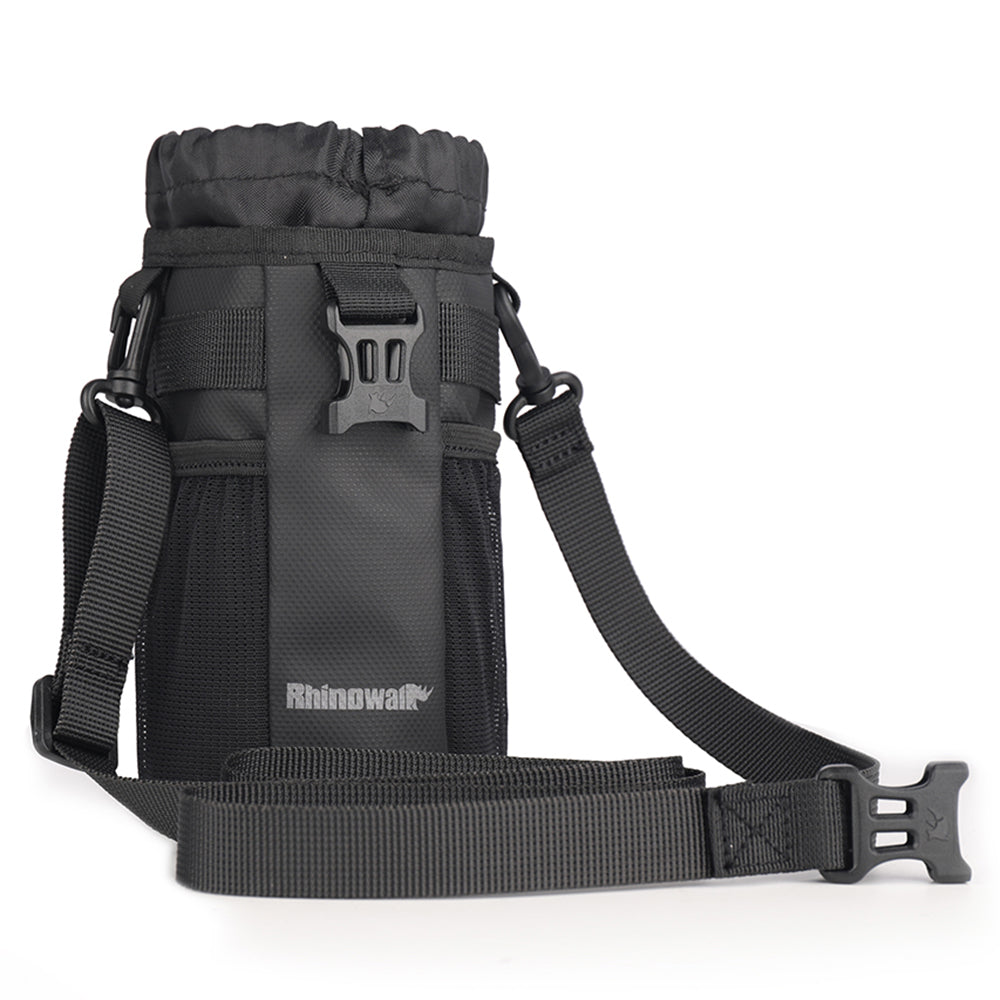 RHUINOWALK RK9105 Water Bottle Holder Handlebar for Bike with Mesh Pockets Shoulder Bag