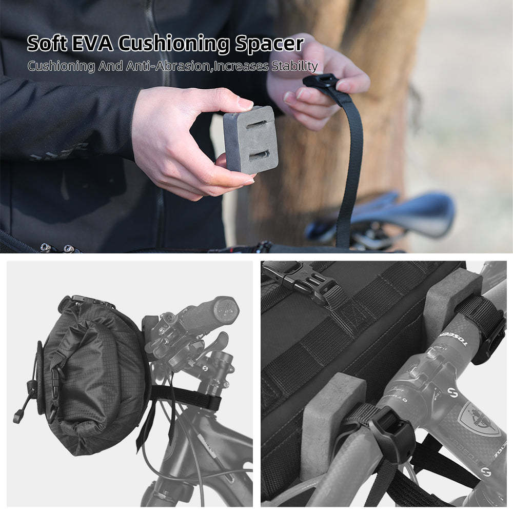 RHINOWALK RK9300 Waterproof Bike Handlebar Tube Bag Crossbody Bag Cycling Pouch