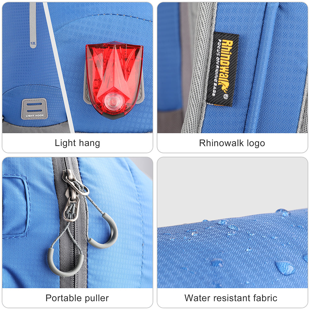 RHINOWALK RK8202 12L Hiking Backpack Breathable Travel Bag Camping Climbing Daypack