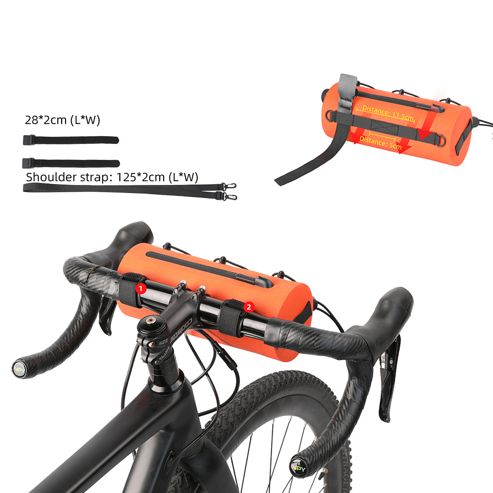 RHINOWALK RK9109 Polyester Crossbody Bag Bike Handlebar Tube Bag Cycling Pouch