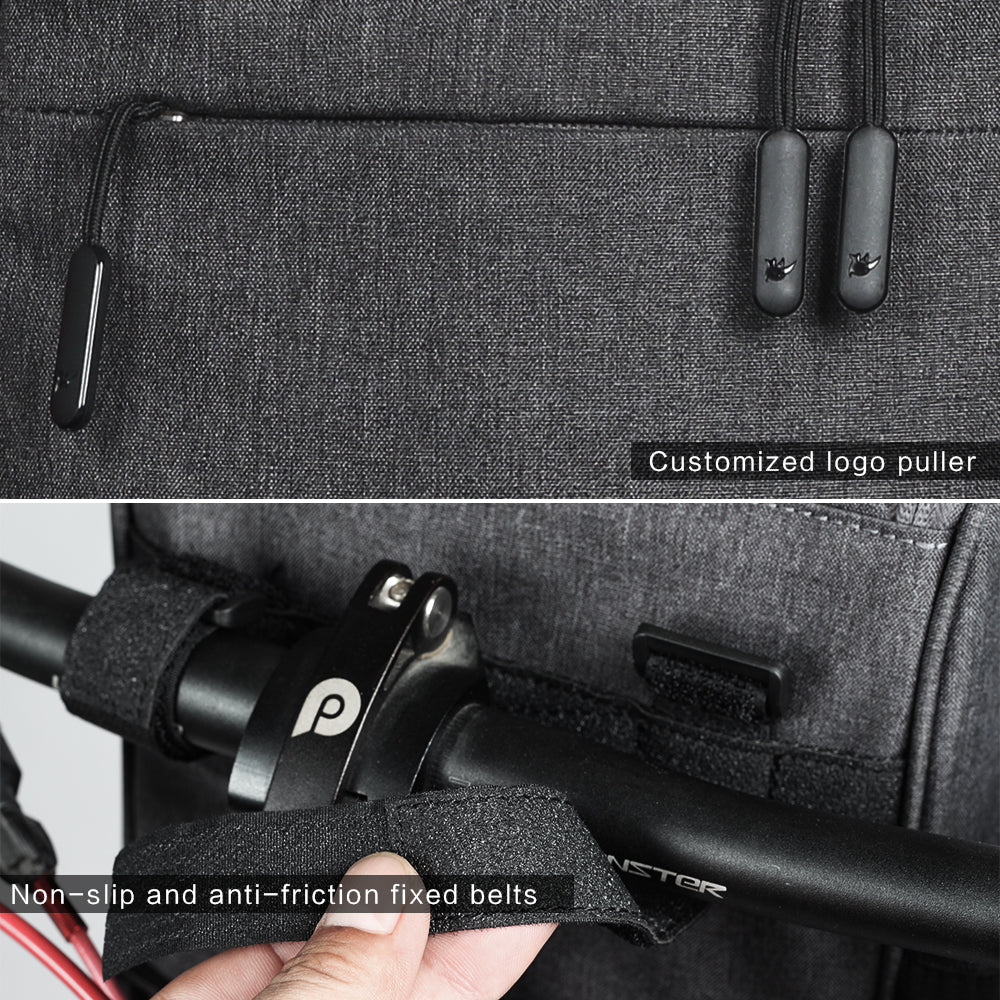 RHINOWALK RK18995 Bicycle Front Rear Rack Storage Bag Folding Bike Scooter Handlebar Hanging Bag