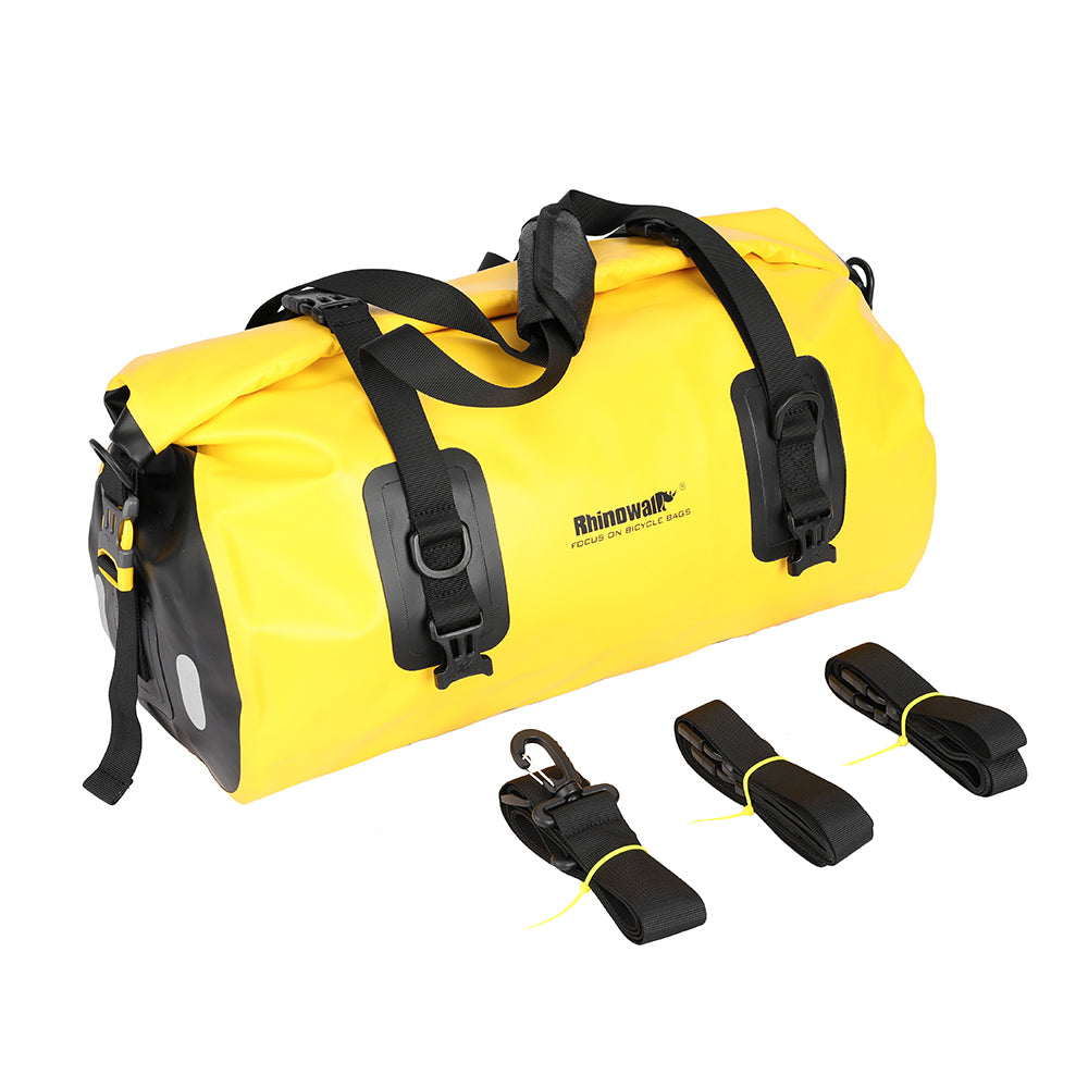 RHINOWALK 20L Waterproof PVC Bike Rear Seat Bag Large Travel Handbag Gym Bag
