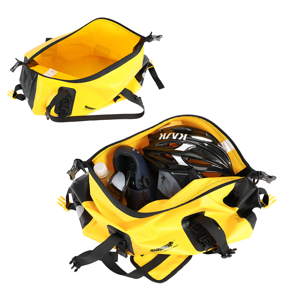 RHINOWALK 20L Waterproof PVC Bike Rear Seat Bag Large Travel Handbag Gym Bag