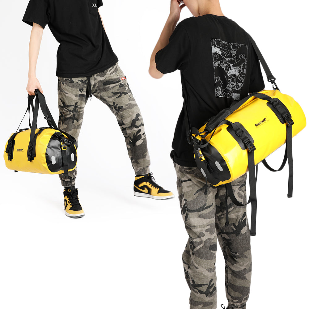 RHINOWALK 20L Waterproof PVC Bike Rear Seat Bag Large Travel Handbag Gym Bag