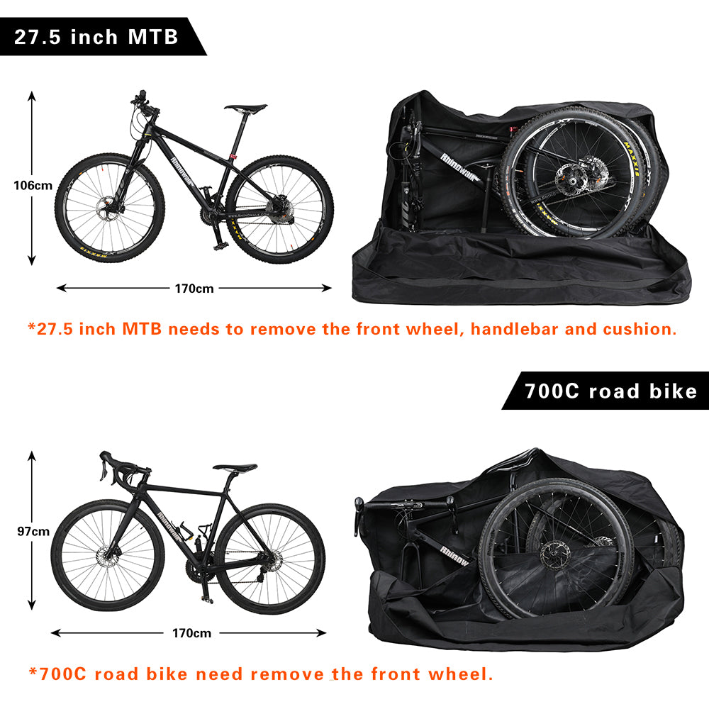 RHINOWALK RM263 27.5 inch Folding Bike Bag Bicycle Carry Bag Bike Transport Case