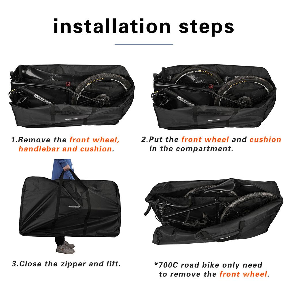RHINOWALK RM263 27.5 inch Folding Bike Bag Bicycle Carry Bag Bike Transport Case
