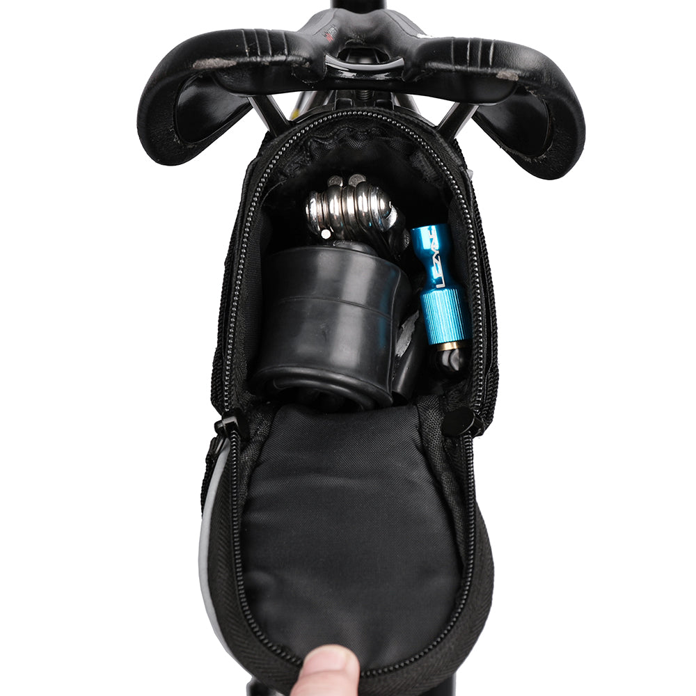 RHINOWALK T604 Bike Rear Saddle Bag Polyester Reflective Bicycle Tail Storage Bag