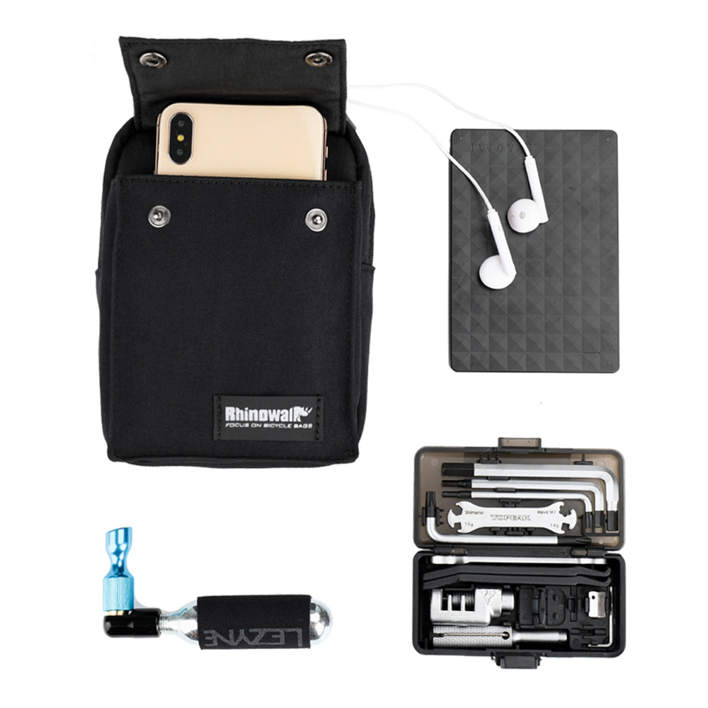 RHINOWALK X2010 1L Bike Handlebar Bag Waterproof Tool Bag Polyester Storage Bag