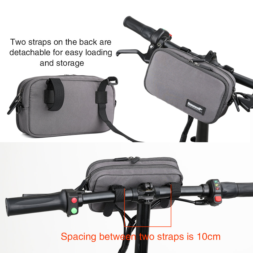 RHINOWALK X2011 Bike Handlebar Tube Bag MTB Frame Bag Polyester Cycling Pouch