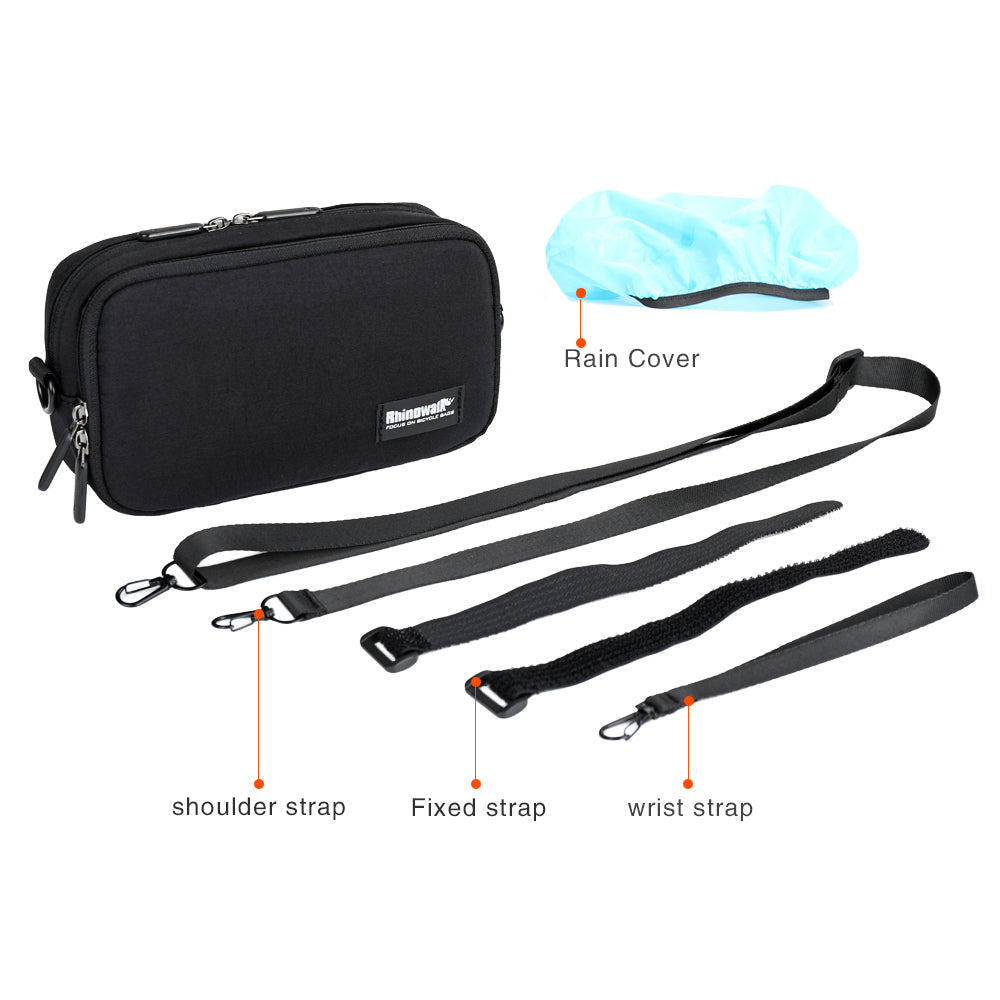 RHINOWALK X2011 Bike Handlebar Tube Bag MTB Frame Bag Polyester Cycling Pouch