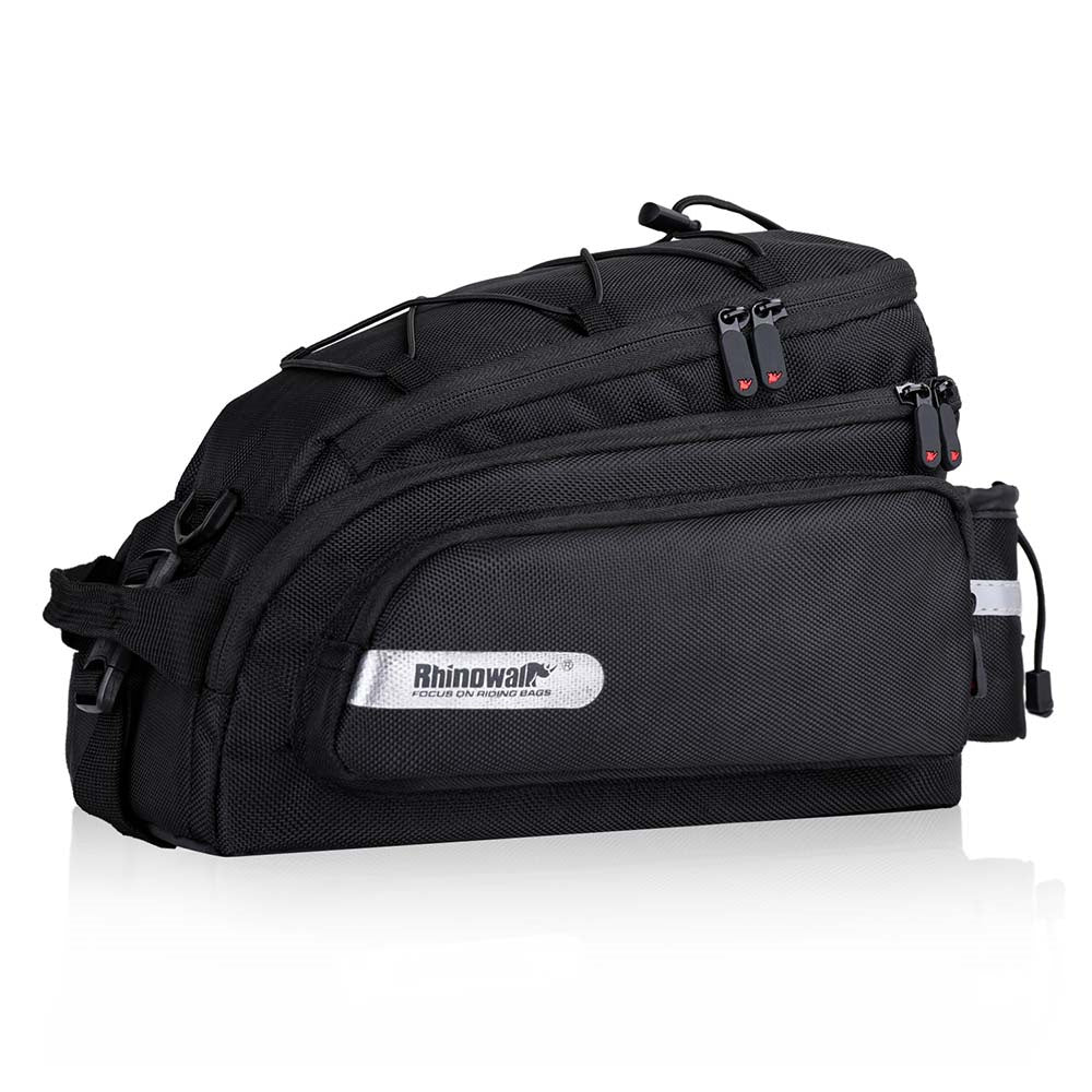 RHINOWALK X20667 12L Bike Rear Seat Bag Waterproof Pannier Bag with Rain Cover