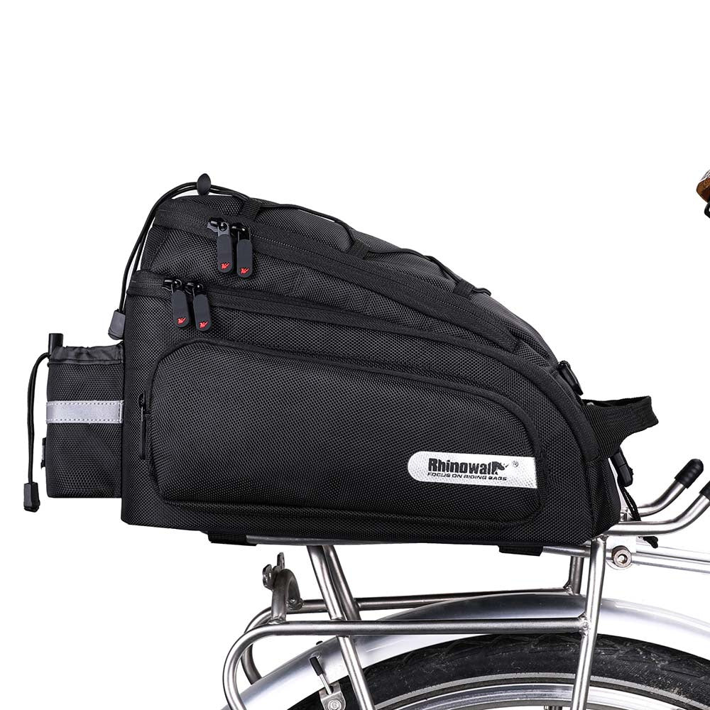 RHINOWALK X20667 12L Bike Rear Seat Bag Waterproof Pannier Bag with Rain Cover