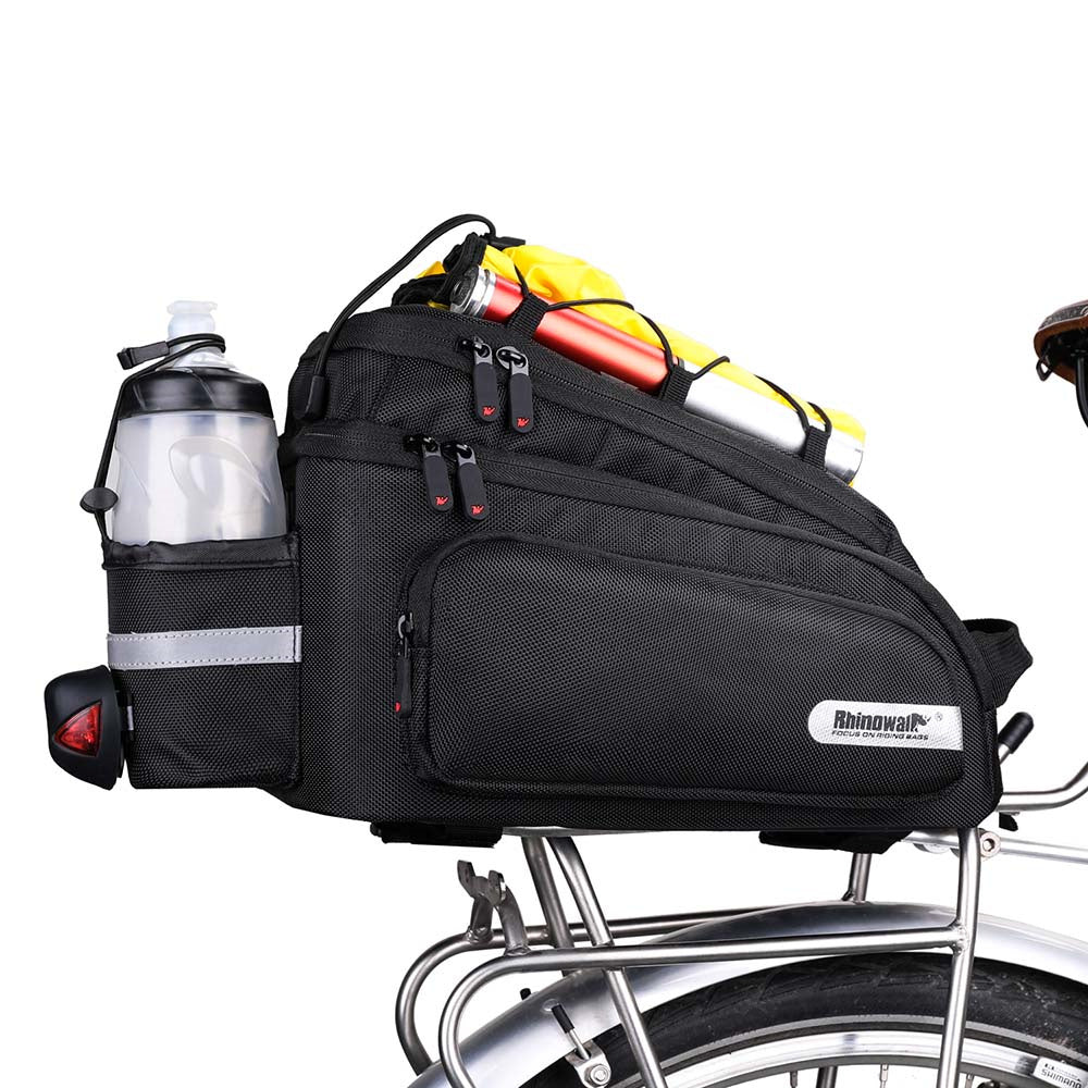 RHINOWALK X20667 12L Bike Rear Seat Bag Waterproof Pannier Bag with Rain Cover